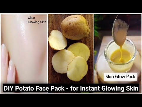 Apply this POTATO Face pack for instant glowing skin|remove dark spots, dark circles &amp; large pores