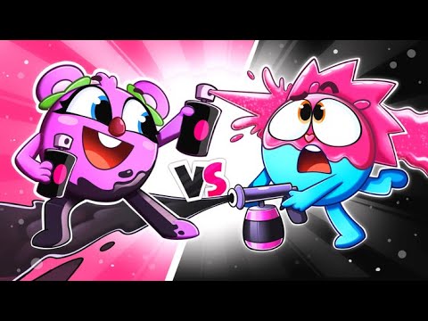 Pink VS Black Challenge Song 🖤💗 | Funny Kids Songs 😻🐨🐰🦁 And Nursery Rhymes by Baby Zoo