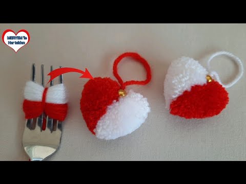 ❤ HEART MADE FROM AMAZING POMPOM