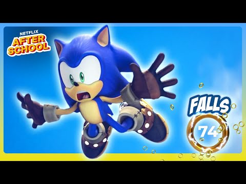 Sonic Falling for +4 Minutes Straight 😂 Sonic Prime | Netflix After School