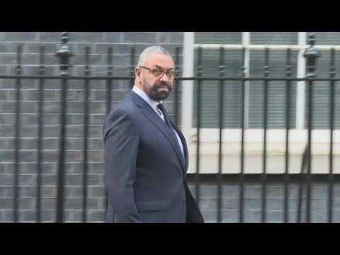 James Cleverly leaves Downing Street after being appointed UK Home Secretary | AFP