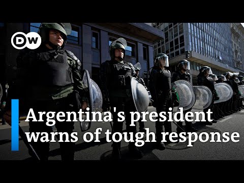 Argentina: first major protests against Argentina's new president Javier Milei  DW News