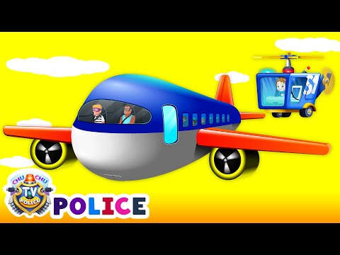 ChuChu TV Police Rain and a plane - Airplane Chase Episode - Fun Stories for Children