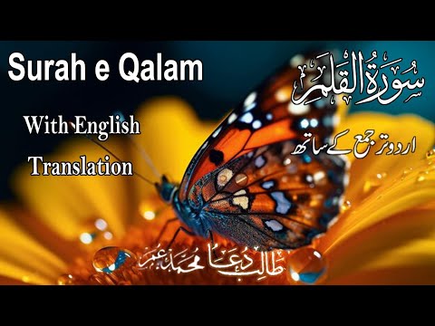 Surah e Qalam Arabic Visual With Urdu English translation|Beautiful Quran recitation 