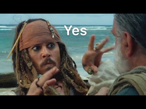 Jack Sparrow being iconic for 4 minutes straight