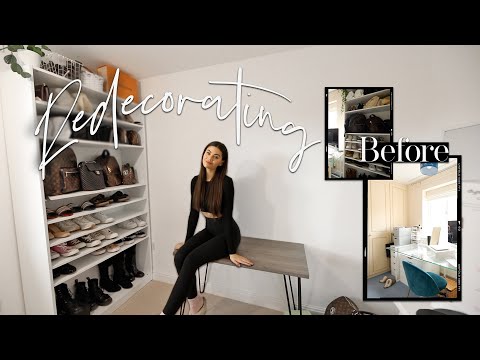 FINALLY Redecorating my Office! Painting, New Flooring and more! Room Makeover