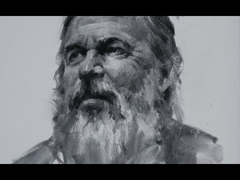 Charcoal Drawing of an Old man