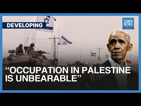 Occupation In Palestine Is Unbearable, Says Former US President Obama | Dawn News English