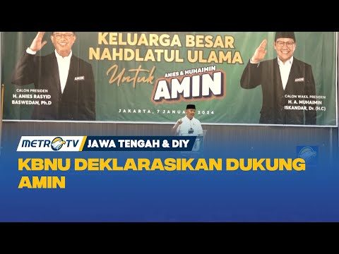 Keluarga Besar NU Beri Dukungan ke AMIN