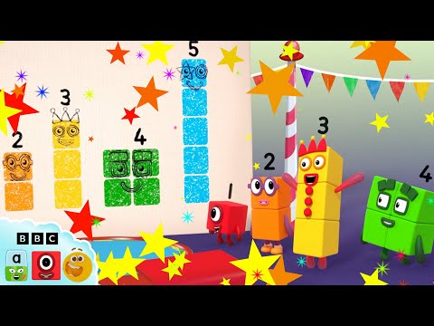 🎨 Painting Party with the Numberblocks! 🖌️ | Stampolines and Learn to Count | Learningblocks