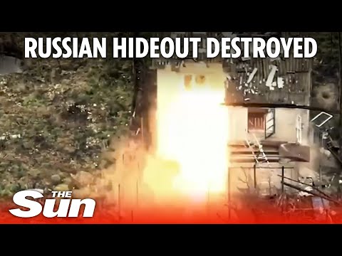 Russian military stronghold destroyed by Ukrainian drones