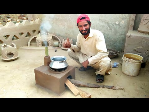 mitti ka chulha kaise banta hai| Mud Stove|Primitive Skills🤩| Pak village family