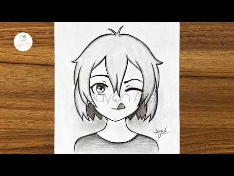 Easy anime drawing || How to draw anime girl easy step by step || Drawing for beginners step by step