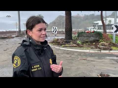 Rogue wave hits California, flooding streets and sweeping people off their feet in Ventura