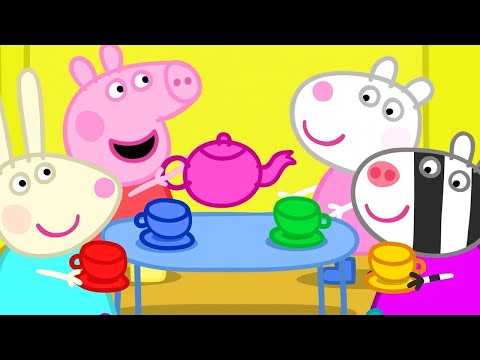 Peppa Pig Full Episodes | Dens - the Tea Party | Cartoons for Children