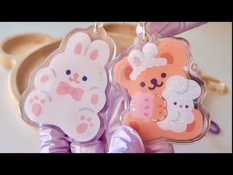 DIY Faux Acrylic Keychains with Shrink Plastic &amp; Stickers