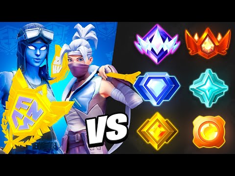 2 Fortnite Pros vs EVERY Rank at Once!