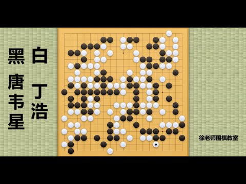 2024/1/16最新围甲，唐韦星vs丁浩：丁浩对AI的理解出神入化，中腹潇洒行棋，完胜唐韦星！