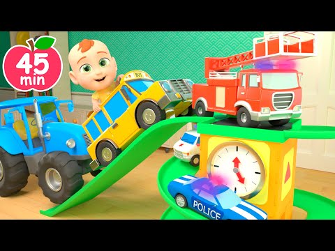 Hickory Dickory Dock Vehicles Song | Newborn Baby Songs &amp; Nursery Rhymes