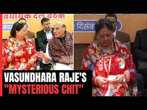 Rajasthan Gets New Chief Minister, But Vasundhara Raje's &quot;Chit&quot; Steals The Show