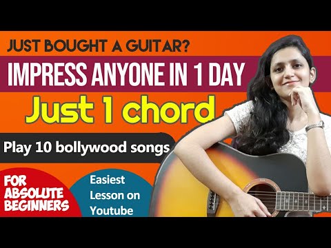 10 famous songs on guitar | single chord | Beginner's guitar lesson | For beginners | Priya Dhingra