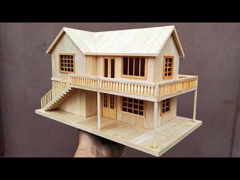 Casas de palitos de helado - how to make ice cream stick house