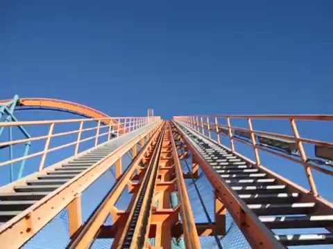 The biggest roller coaster drop in the world!!