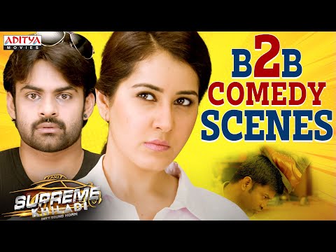 Supreme Khiladi Ultimate Back to Back Comedy Scenes|latest Hindi Dubbed Movies|Sai Tej,Raashi Khanna