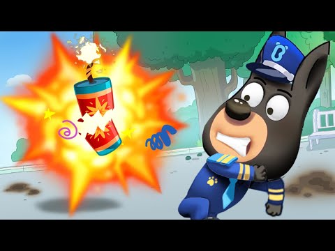 Dangerous Falling Firecrackers | Safety Cartoons | Kids Cartoon | Sheriff Labrador | BabyBus