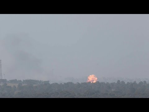 Explosion in central Gaza seen from Israel | AFP