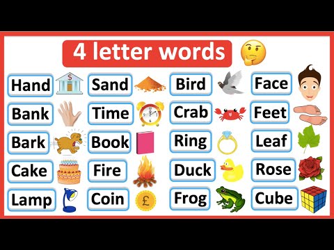 4 Letter Words List 🤔 | Phonics lesson | Reading Lesson | Learn with examples