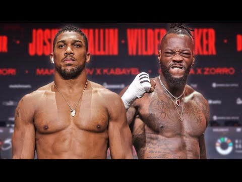 Anthony Joshua &amp; Deontay Wilder &bull; FULL WEIGH IN &amp; FACE OFFS | Day of Reckoning | DAZN &amp; TNT Sports