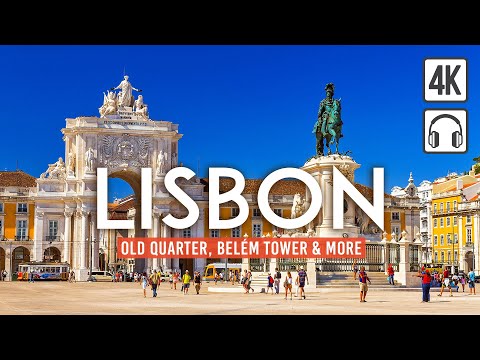 Lisbon 4K Walking Tour (Portugal) - 3h Tour with Captions &amp; Immersive Sound [4K Ultra HD/60fps]