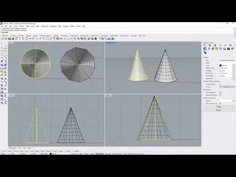 RHINO 7 Videocourse - 01 - Introduction, Interface, Tools, Panels, Basic Commands, Nurbs VS Mesh