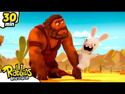 Rabbids VS the Cro-Magnon | RABBIDS INVASION | 30 Min New compilation | Cartoon for kids