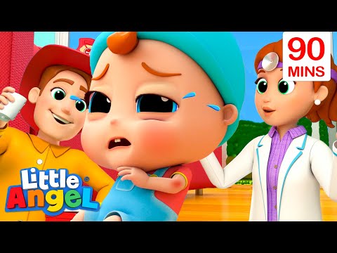 Mom and Dad Help Baby John's First Boo Boo | Nursery Rhymes for kids - Little Angel