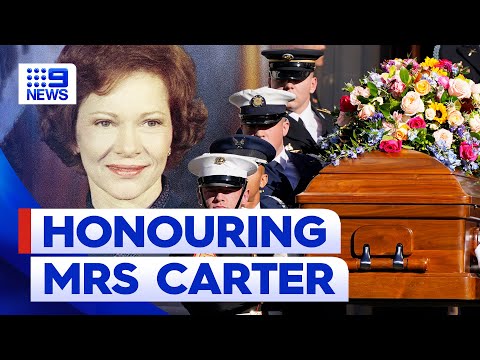 Former US President Jimmy Carter farewells wife Rosalynn | 9 News Australia