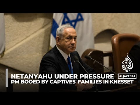 Israel&rsquo;s Netanyahu heckled inside parliament by families of Hamas captives