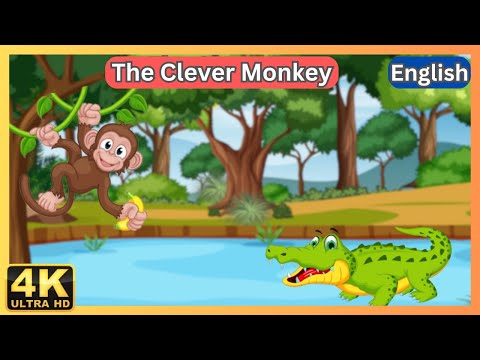 The Clever Monkey Story | English Stories | Monkey And Crocodile Story | Bedtime Story | Moral Story