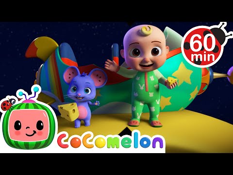 Mimi's Rocket to the Moon | 🌈 CoComelon Sing Along Songs 🌈 | Preschool Learning | Moonbug Tiny TV