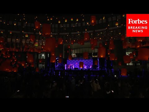 Tokyo, Japan, Rings In The New Year With A Lantern Release