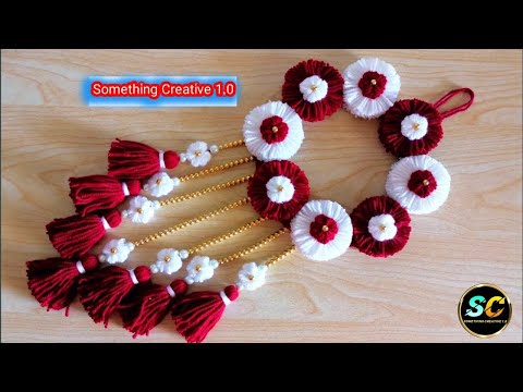 DIY Easy Woolen Flower Wall Hanging | Easy Wall Decoration Ideas |  Woolen Wall Hanging Craft Ideas