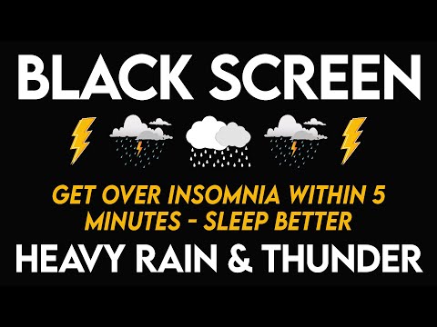 Get over INSOMNIA with Thunder &amp; Rain Sounds 💤 Fast Asleep, Rain For Relax, Beat Stress &amp; Insomnia