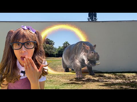 Most Dangerous Land Animals For Kids | Dangerous Animals Follow Soso Through A Portal Into The Park!