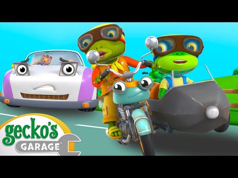 Grandma Gecko's Sports Car Chase | Gecko's Garage | Buster and Friends | Kids Cartoons