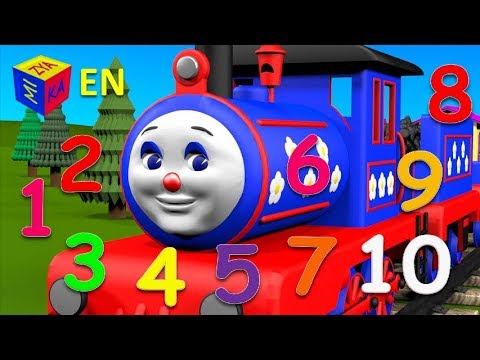 Learn to count to 10 with Choo-Choo Train. Educational cartoon for children (toddlers)