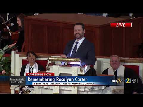 Jason Carter eulogizes his grandmother, Rosalynn Carter