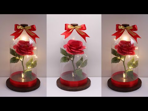 DIY Plastic Bottle Enchanted Rose Flower | Best Waste | Dekorasi Mawar Lampu menggunakan Botol Bekas