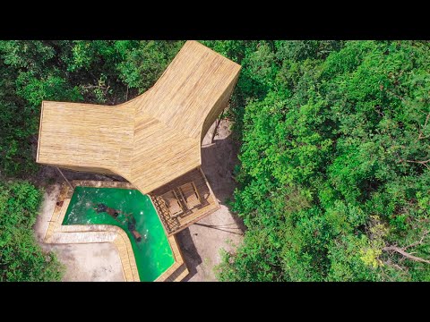 Build The Most Craft Bamboo Villa And Swimming Pools [Full Video]