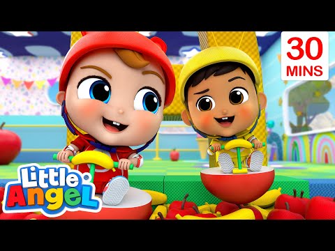 Apples and Bananas Race + More Adventure Songs @LittleAngel Kids Songs &amp; Nursery Rhymes